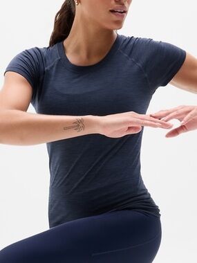 Athleta Momentum Seamless Tee - Eclipse Space Dye